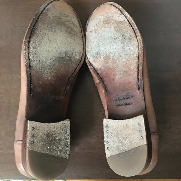 KENNETH COLE LOAFERS/ SLIP ON'S -TAN "PLUG OF WAR" LEATHER - Picture 3 of 8